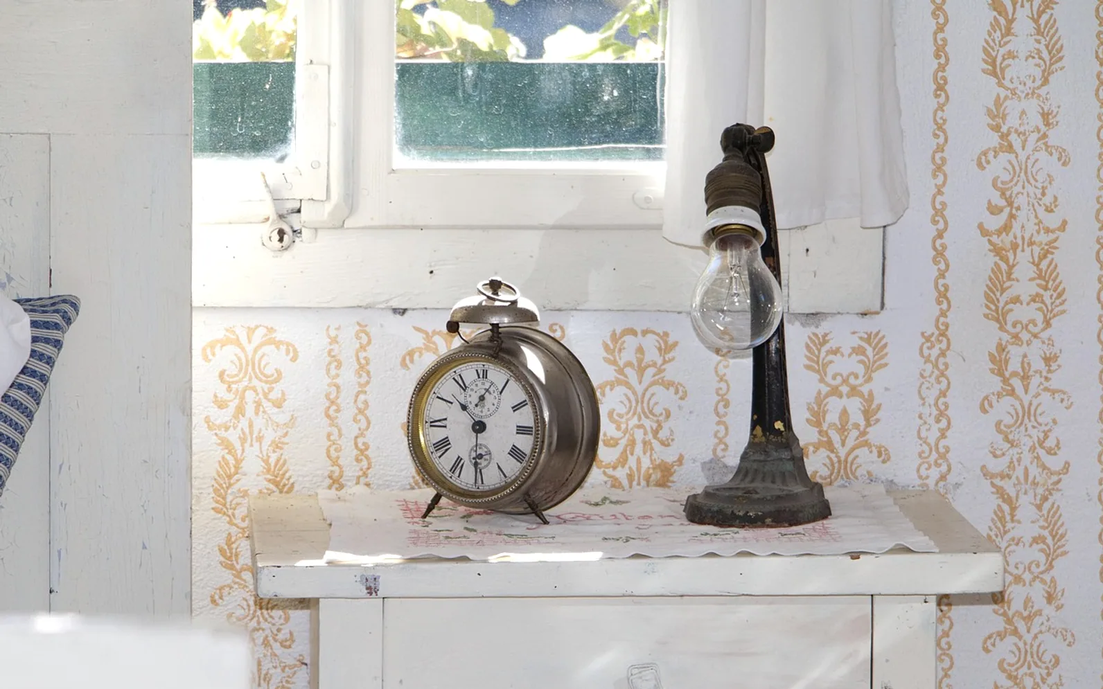 Clock, alarm clock and bedroom
