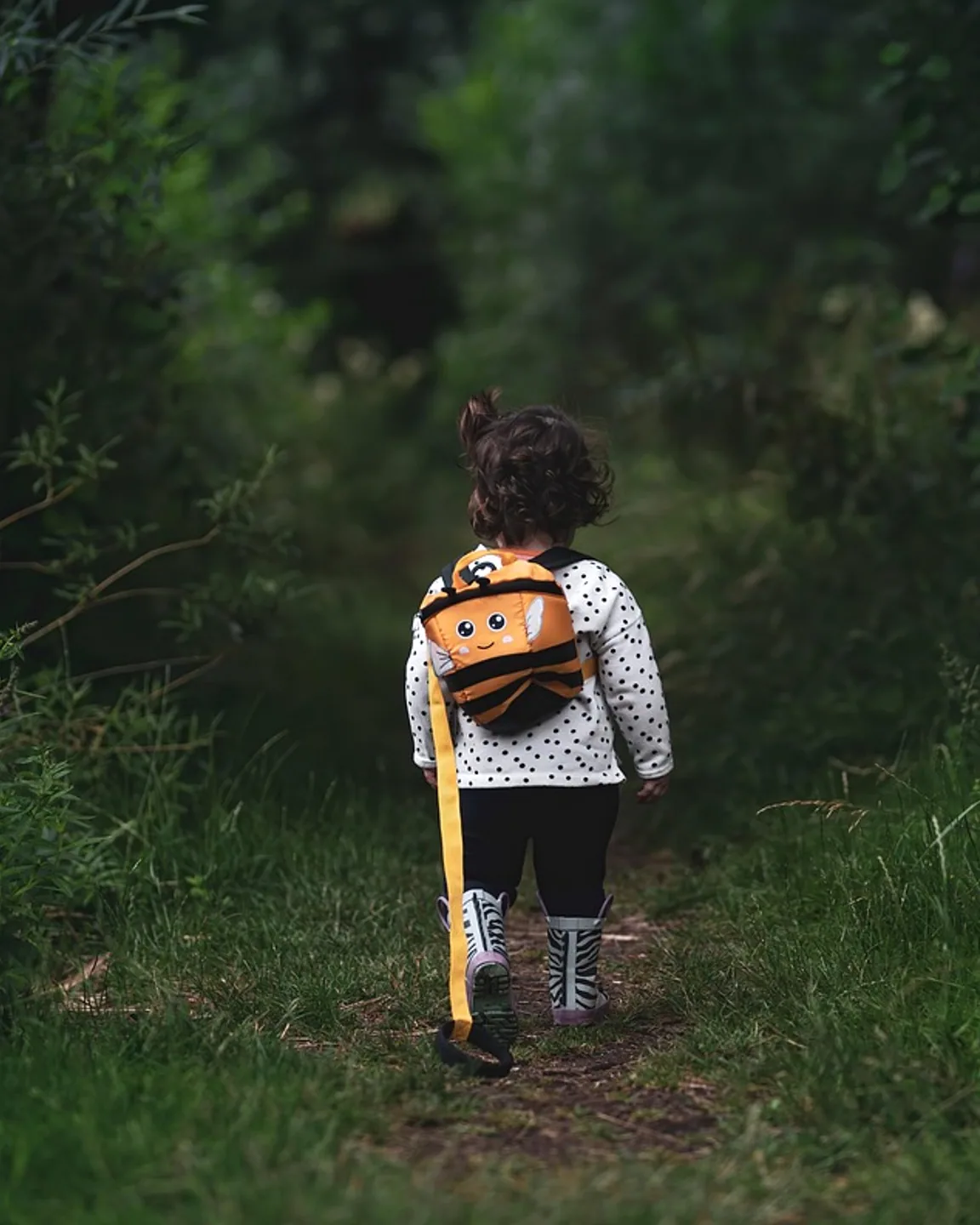 Girl, path and walking